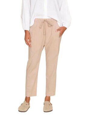 Xirena Beige Cotton pull on Drawstring Pants Women Size S designer neutral